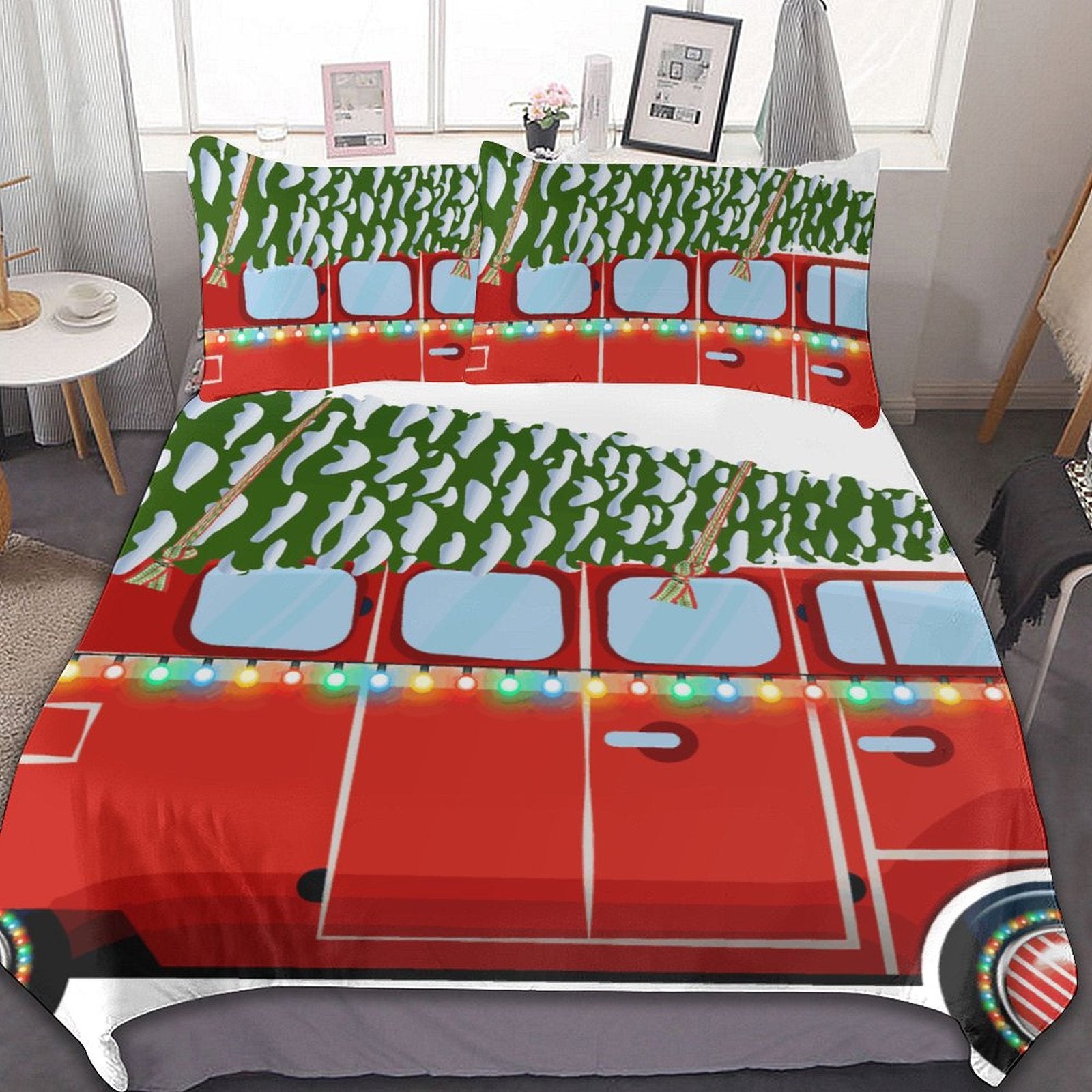 SIKAINI 3-teiliges Bettwäsche-Set (1 Bettbezug + 2 Kissenbezüge) Persönliche Anpassung06